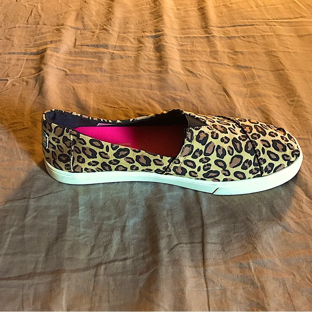 Toms Leopard Print Canvas Slip-On Sneakers - Tan, Black, Brown